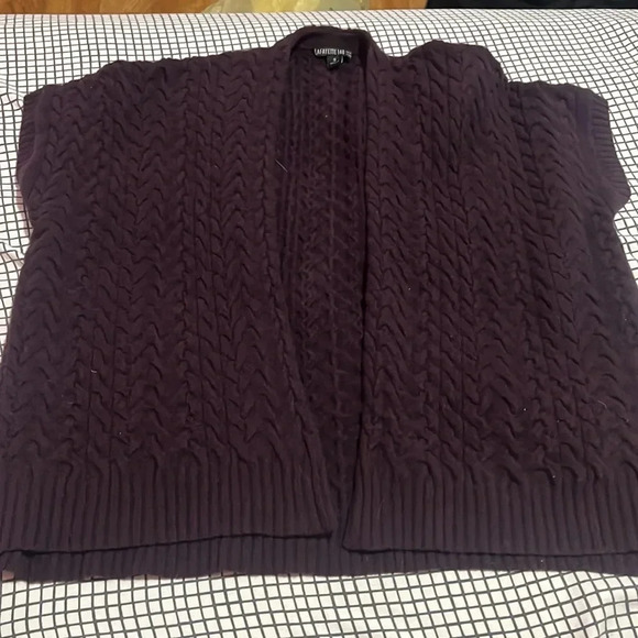 Lafayette 148 plum bolero shrug sweater size small wool blend - Picture 1 of 5